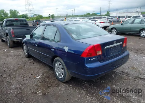 2002 Honda Civic Ex from USA, damaged, VIN 2HGES26742H503269